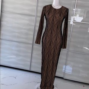 Aqua Lace Black and Nude Gown ❤️❤️
